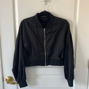 Black Zara Bomber Jacket